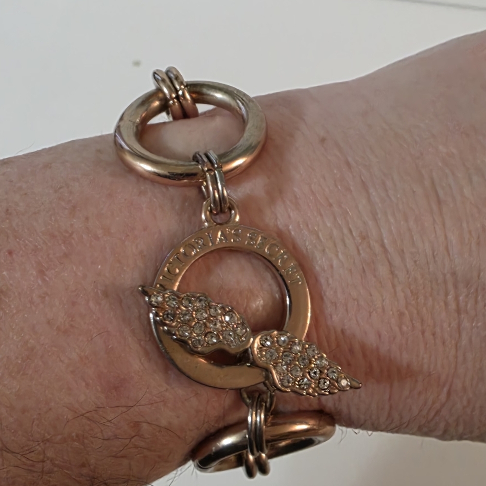 Victoria Secret Angel Wing Chain Bracelet Chunky Rose Gold